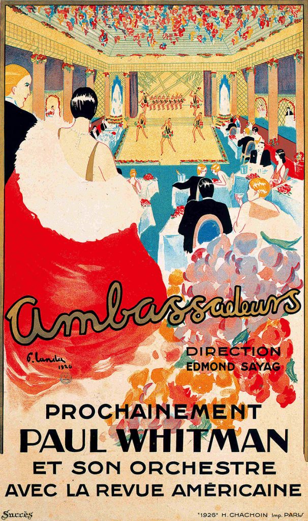 G・ルンデュ　《「ポール・ウィットマン公演」アンバッサドゥール座》　1926年